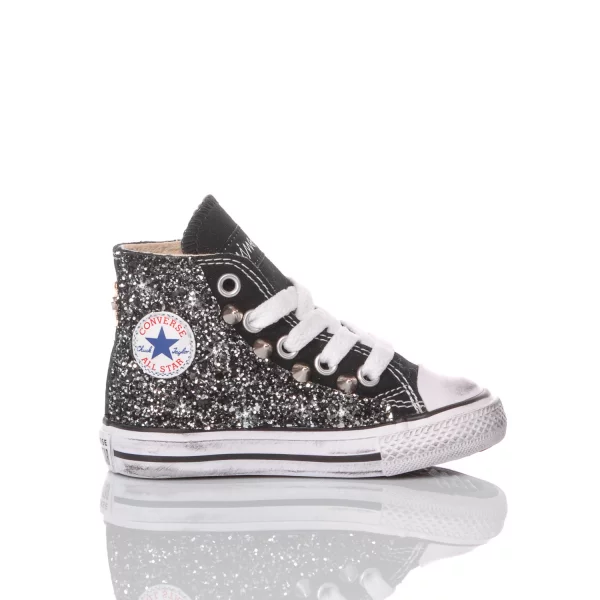 Converse Baby Glitter Black personalizzate mimanera