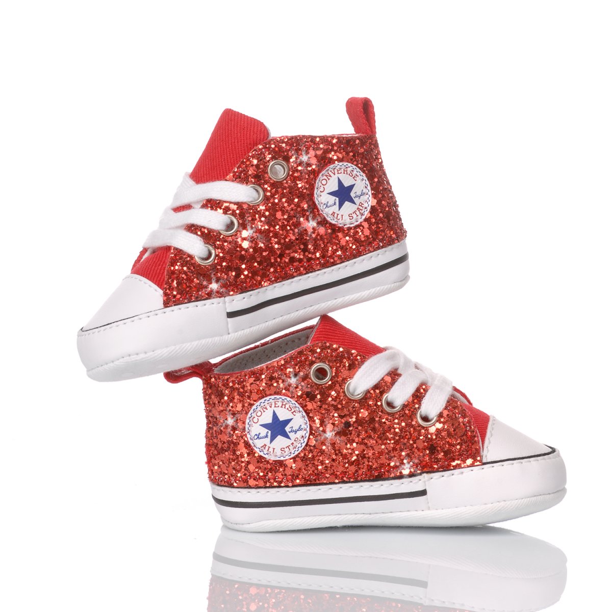 infant glitter converse