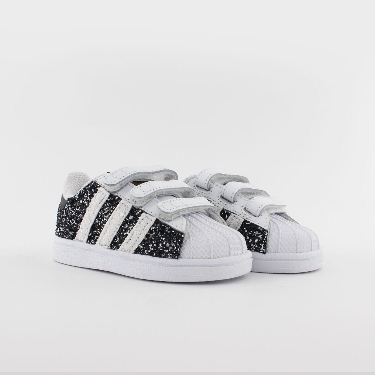 adidas superstar glitter black