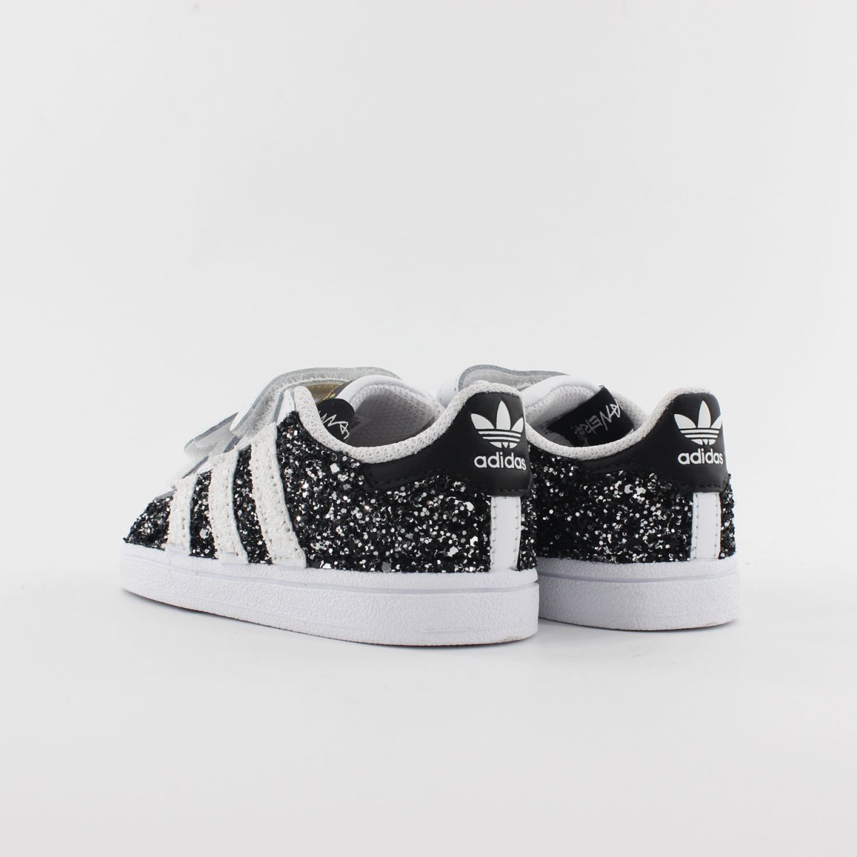 adidas superstar glitter black