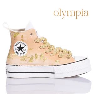 Converse Platform Gold Peach Custom