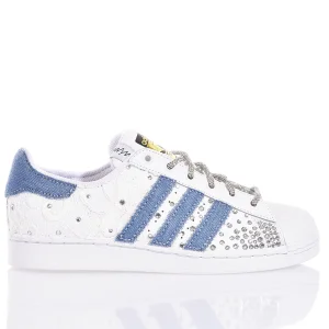 Baby adidas superstar blue best sale