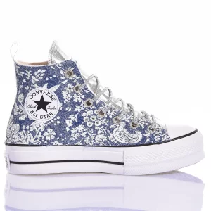 Converse Platform Flower Jeans Personalizadas