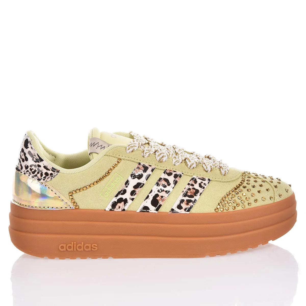 Adidas Bold Leo Green Platform Animalier, Swarovski