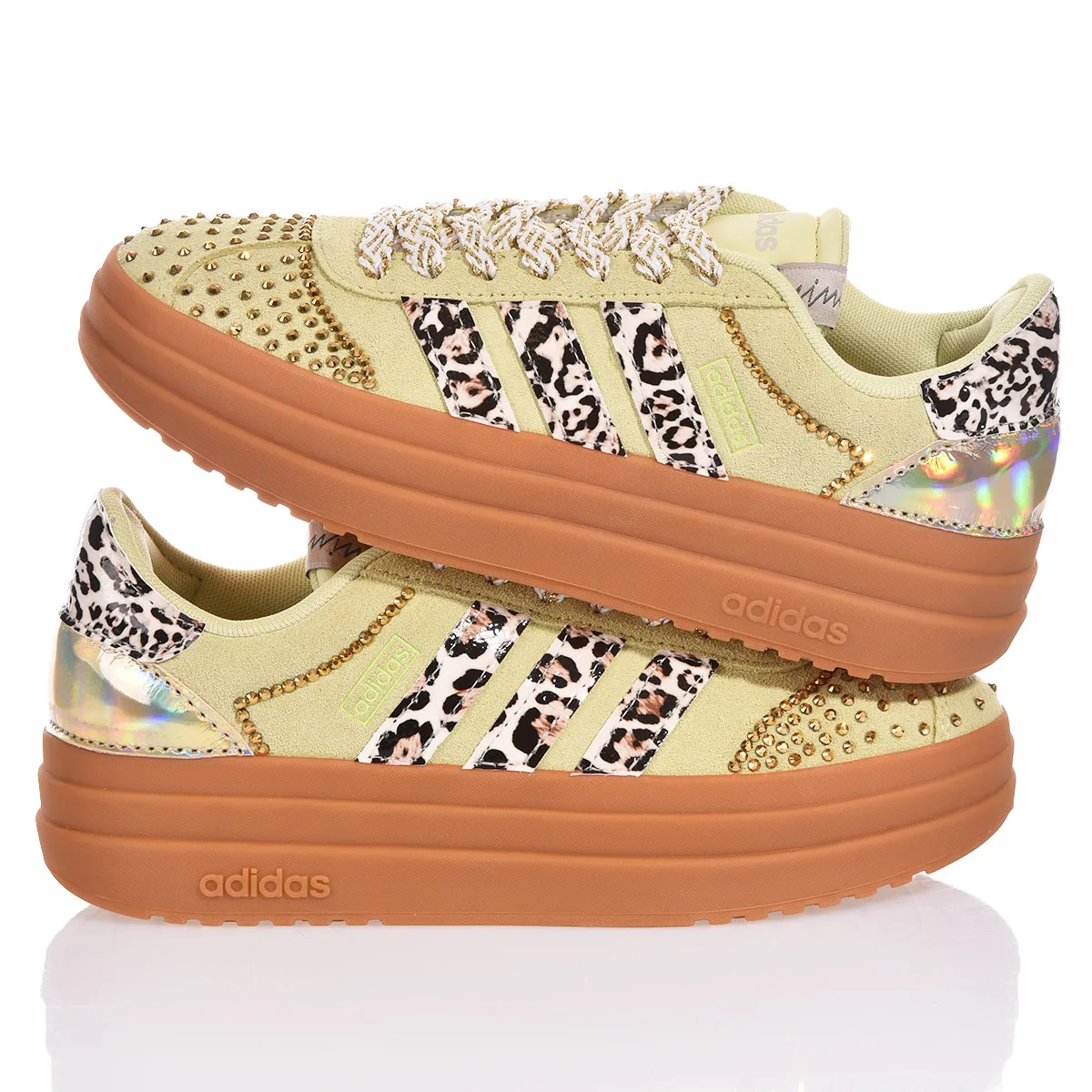 Adidas Bold Leo Green Platform Animalier, Swarovski