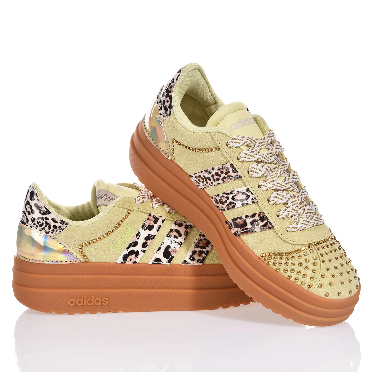 Adidas Bold Leo Green Platform Animalier, Swarovski