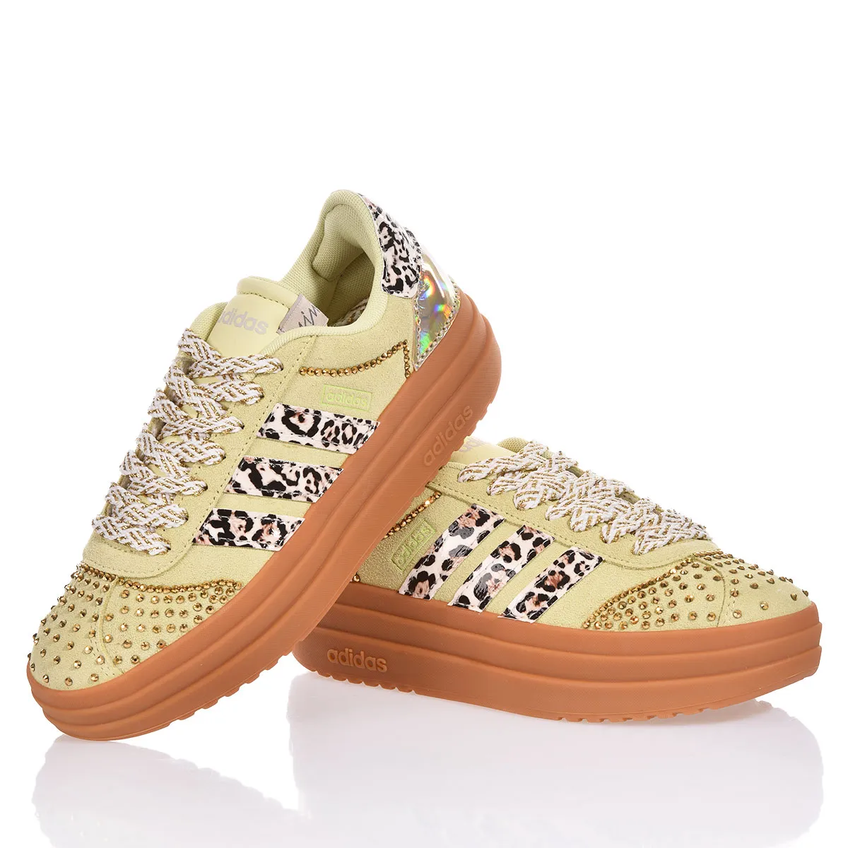 Adidas Bold Leo Green Platform Animalier, Swarovski