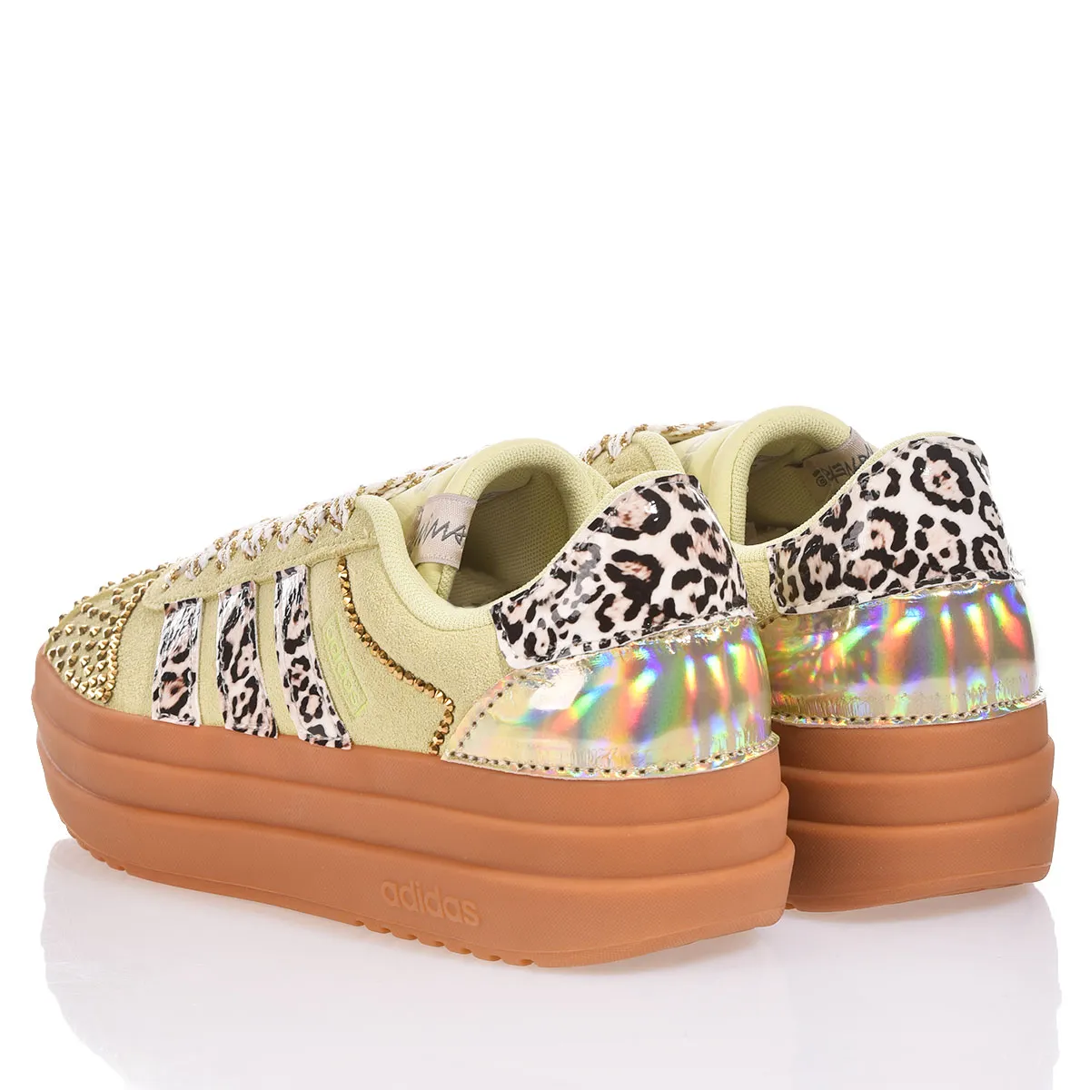 Adidas Bold Leo Green Platform Animalier, Swarovski