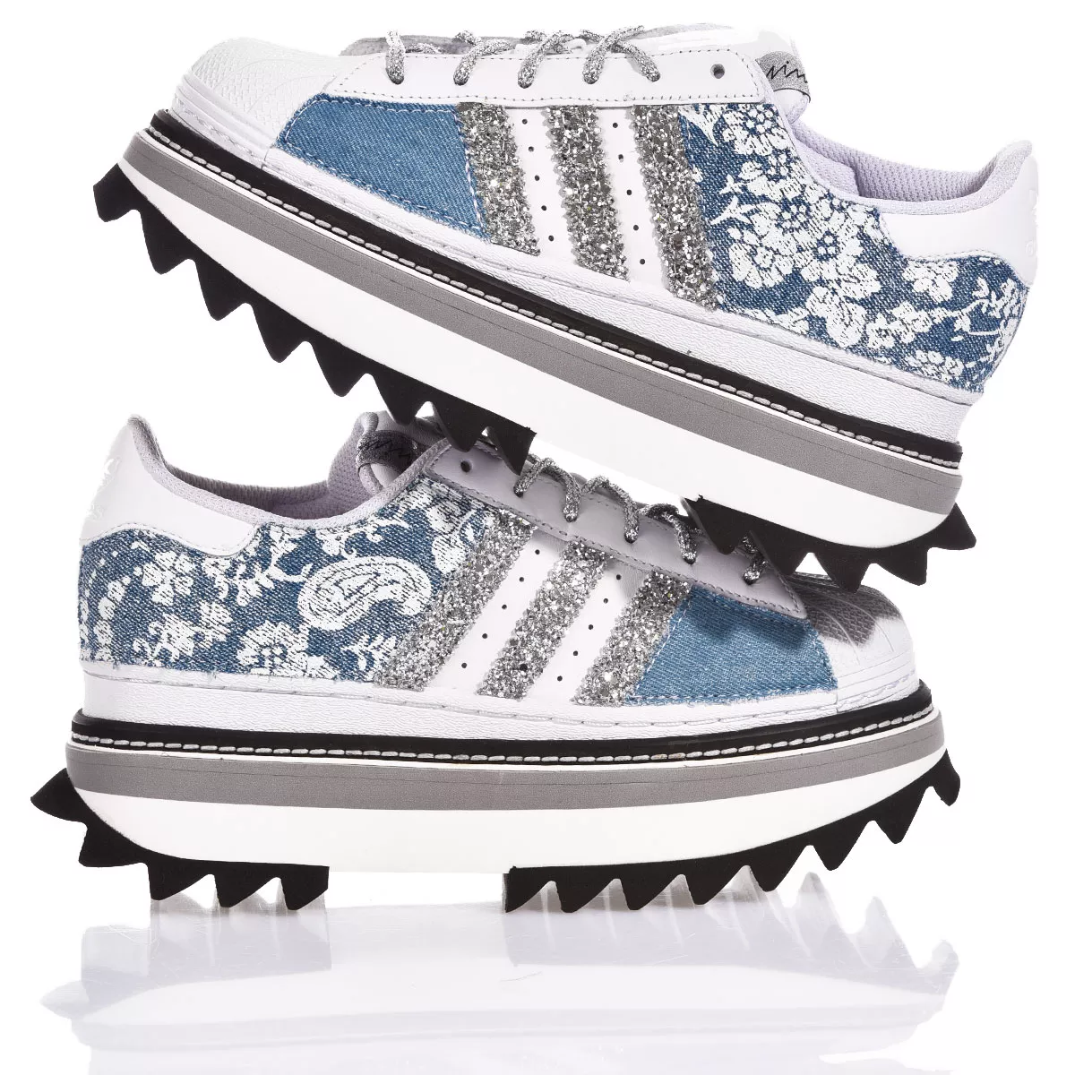 Adidas Fusion Denim Superstar, Platform Glitter, Special