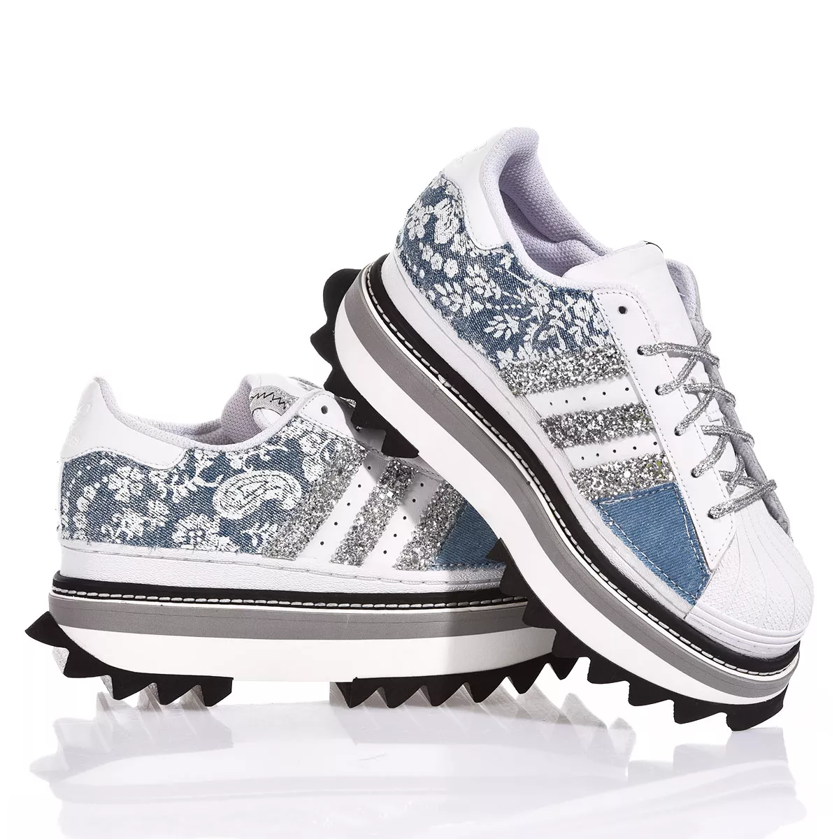 Adidas Fusion Denim Superstar, Platform Paillettes, Special