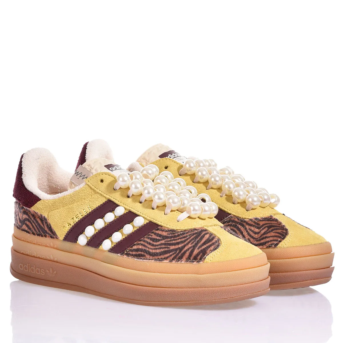 Adidas Gazelle Bold Zebra Pearls Gazelle, Platform Estampados de animal, Special