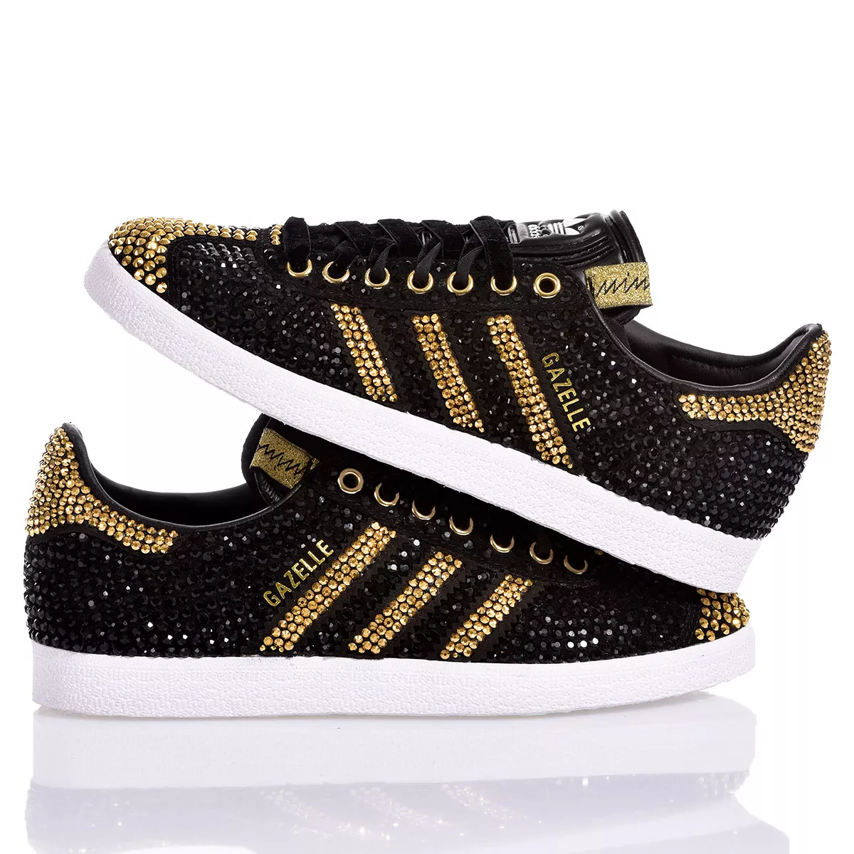 Adidas Gazelle Luxury Black Gold Gazelle Swarovski