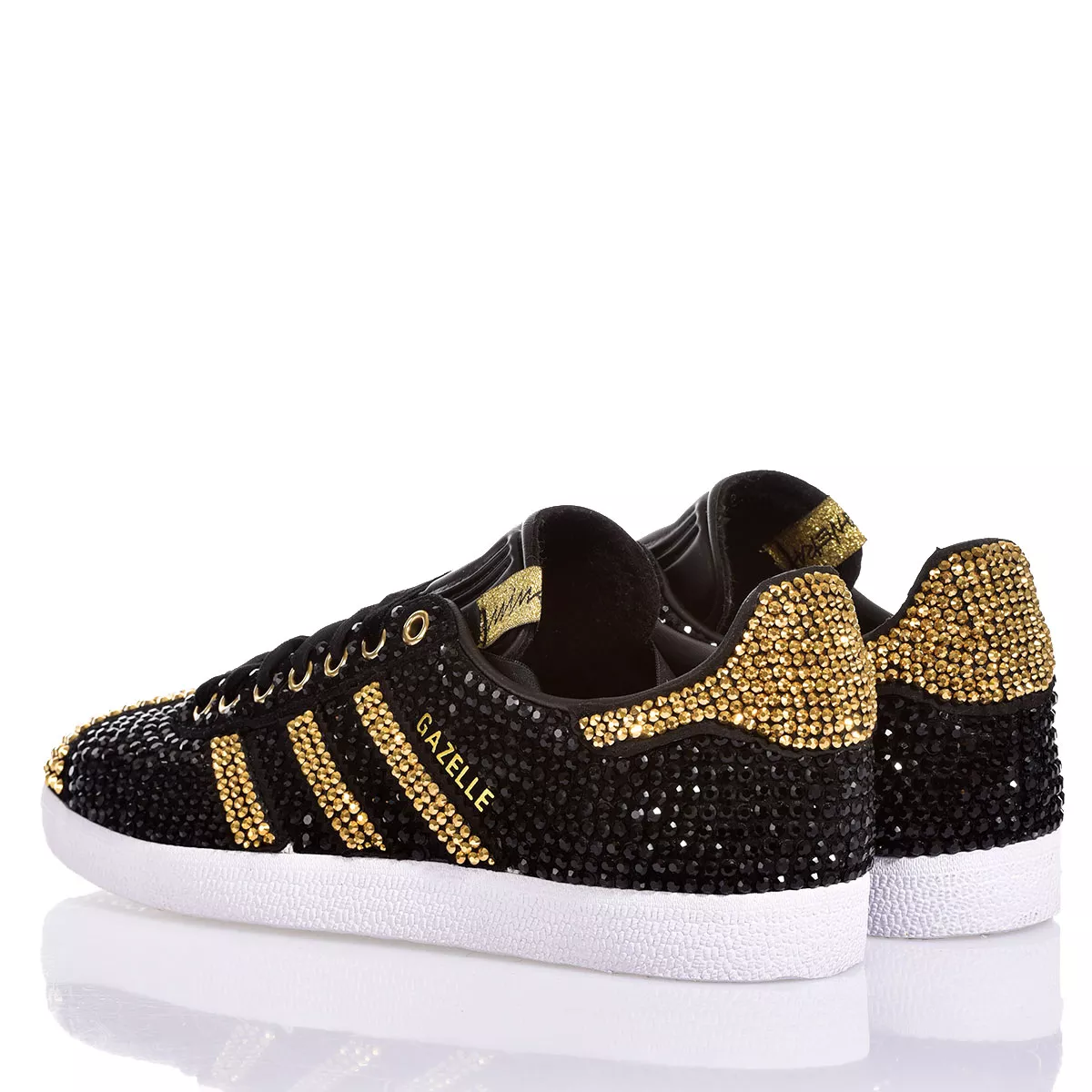 Adidas Gazelle Luxury Black Gold Gazelle Swarovski