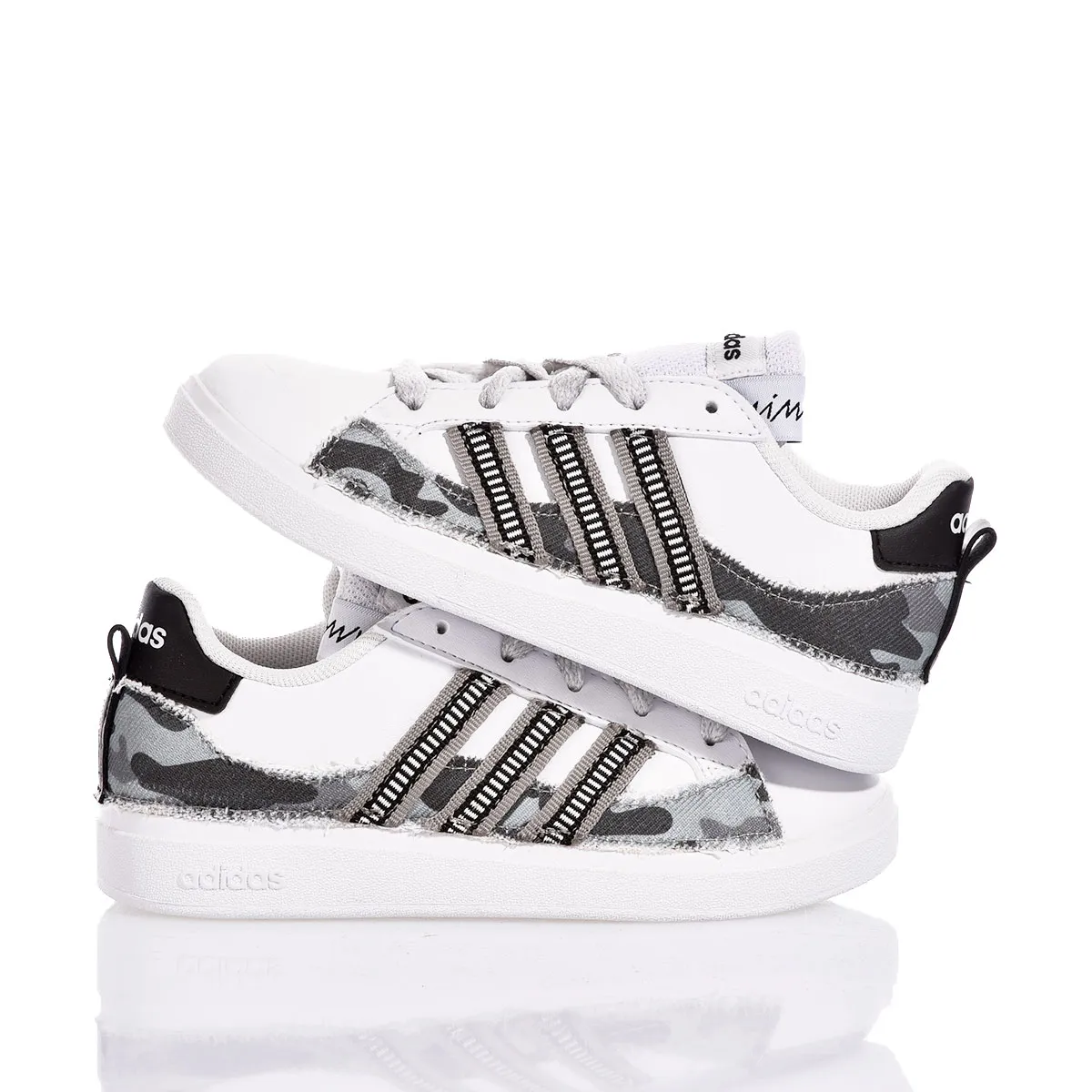 Adidas Junior Grey Camo  