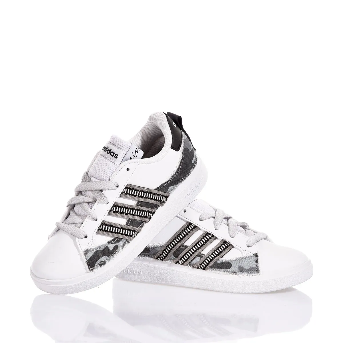 Adidas Junior Grey Camo  