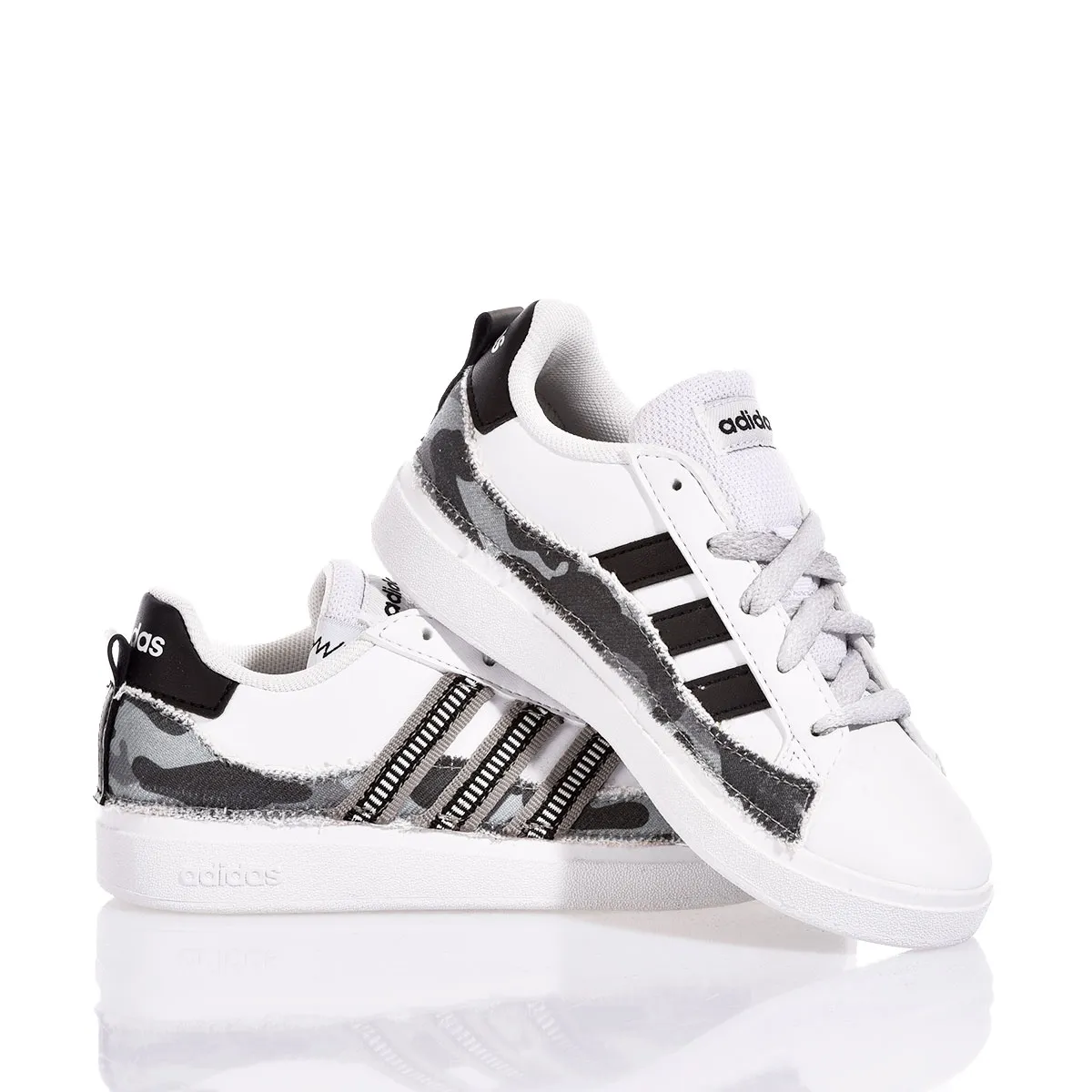 Adidas Junior Grey Camo  