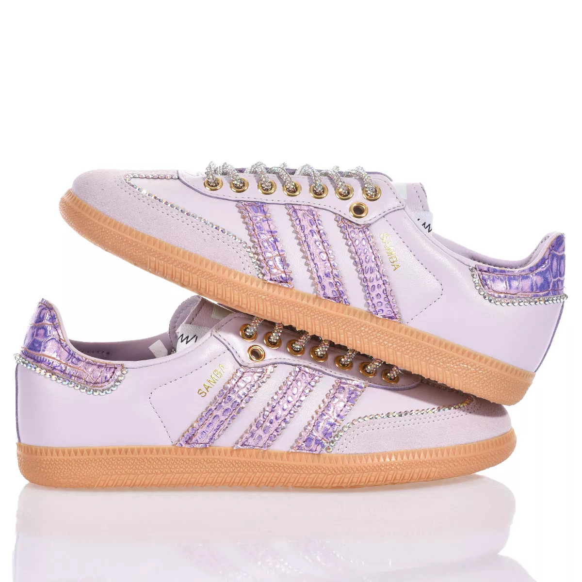 Adidas Samba Purple Skin  Animalier, Swarovski