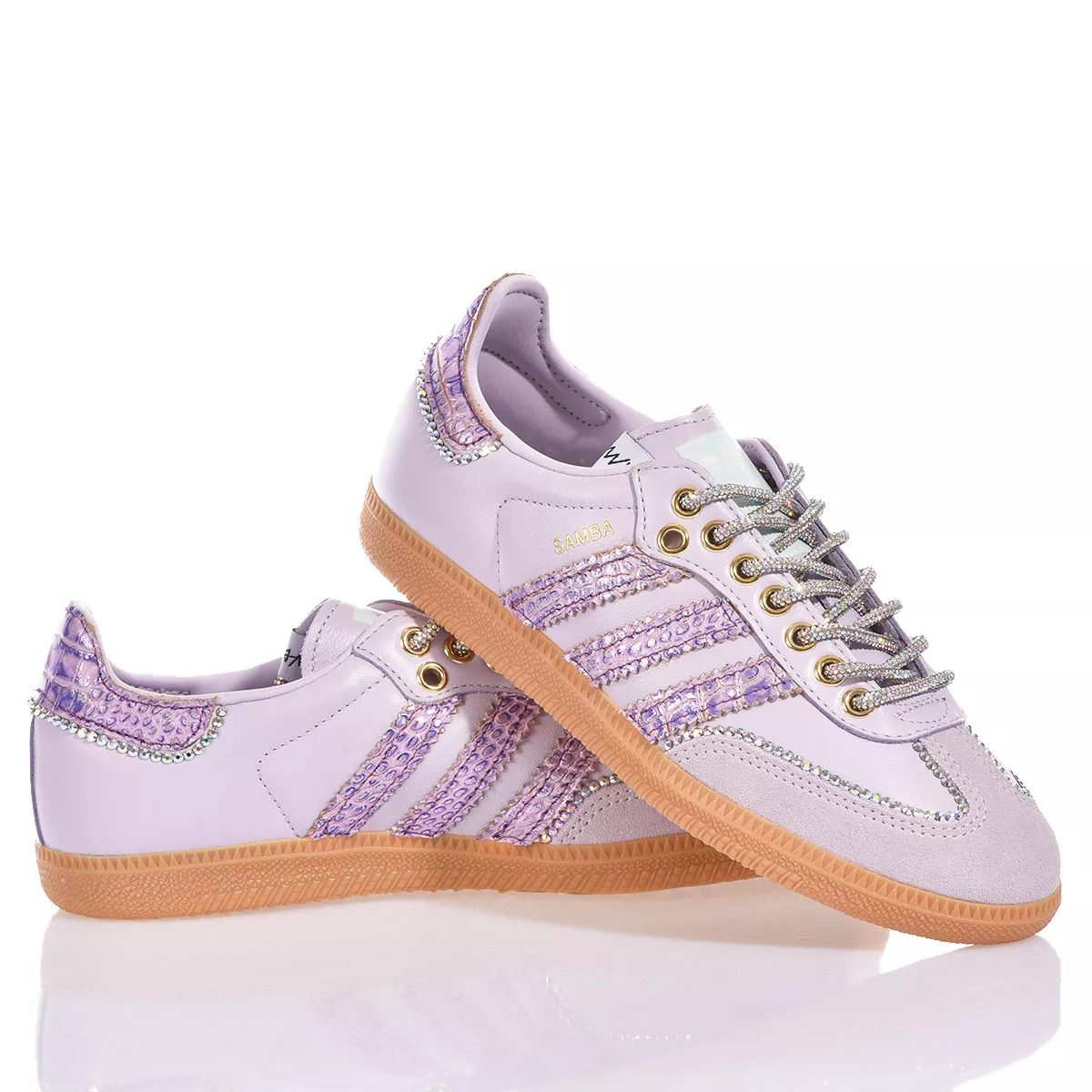 Adidas Samba Purple Skin  Animalier, Swarovski