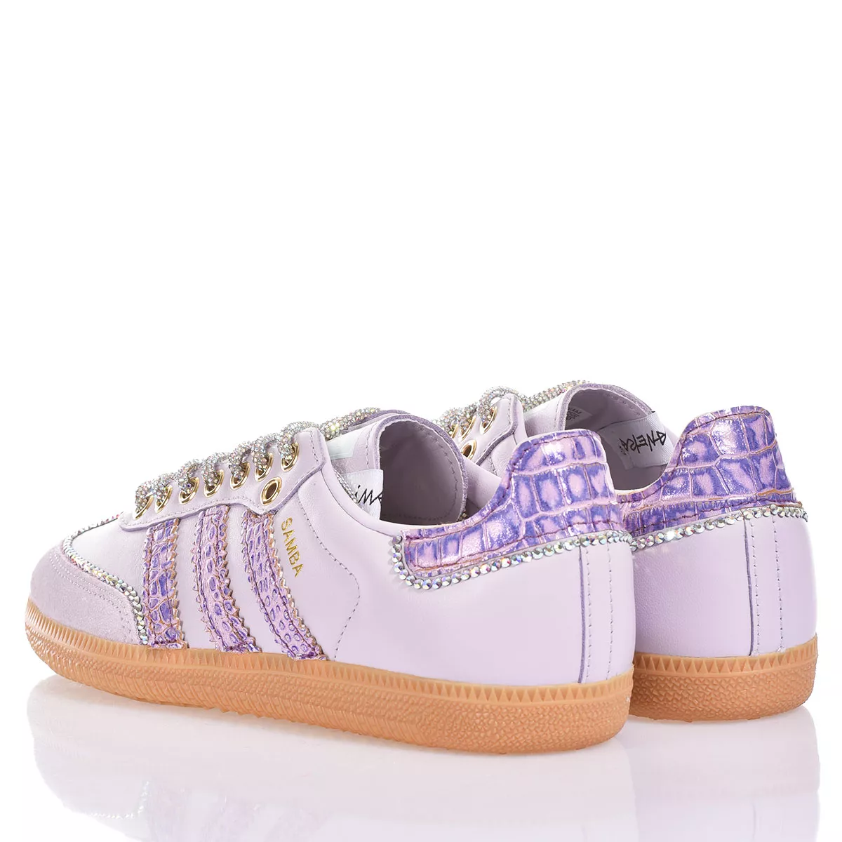 Adidas Samba Purple Skin  Estampados de animal, Swarovski