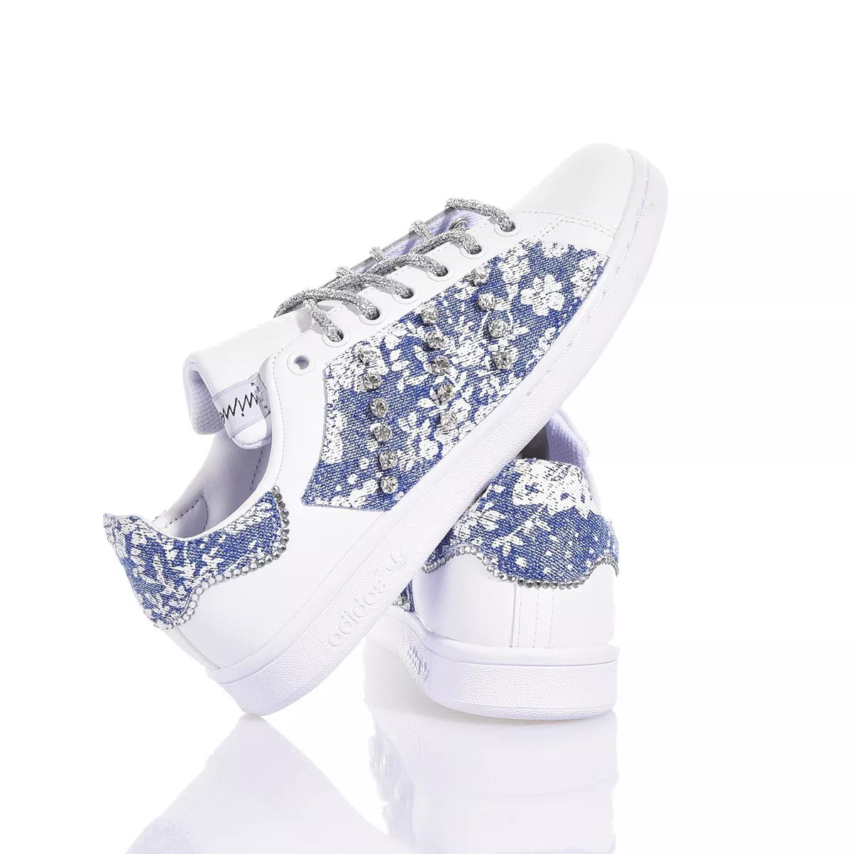 Adidas Stan Smith Flower Jeans Personalizzate