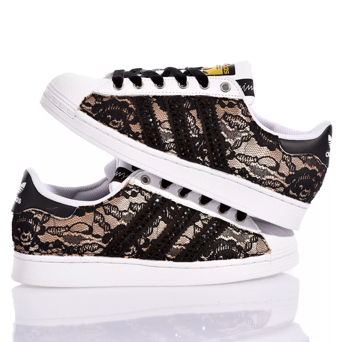 Adidas Superstar Black Lace Personalizzate