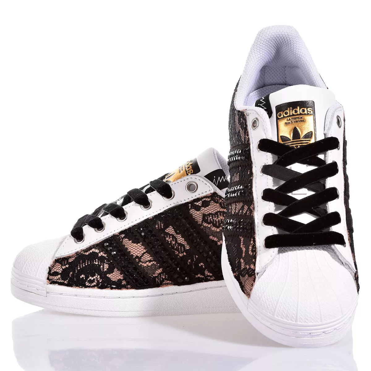 Adidas Superstar Black Lace Personalizzate