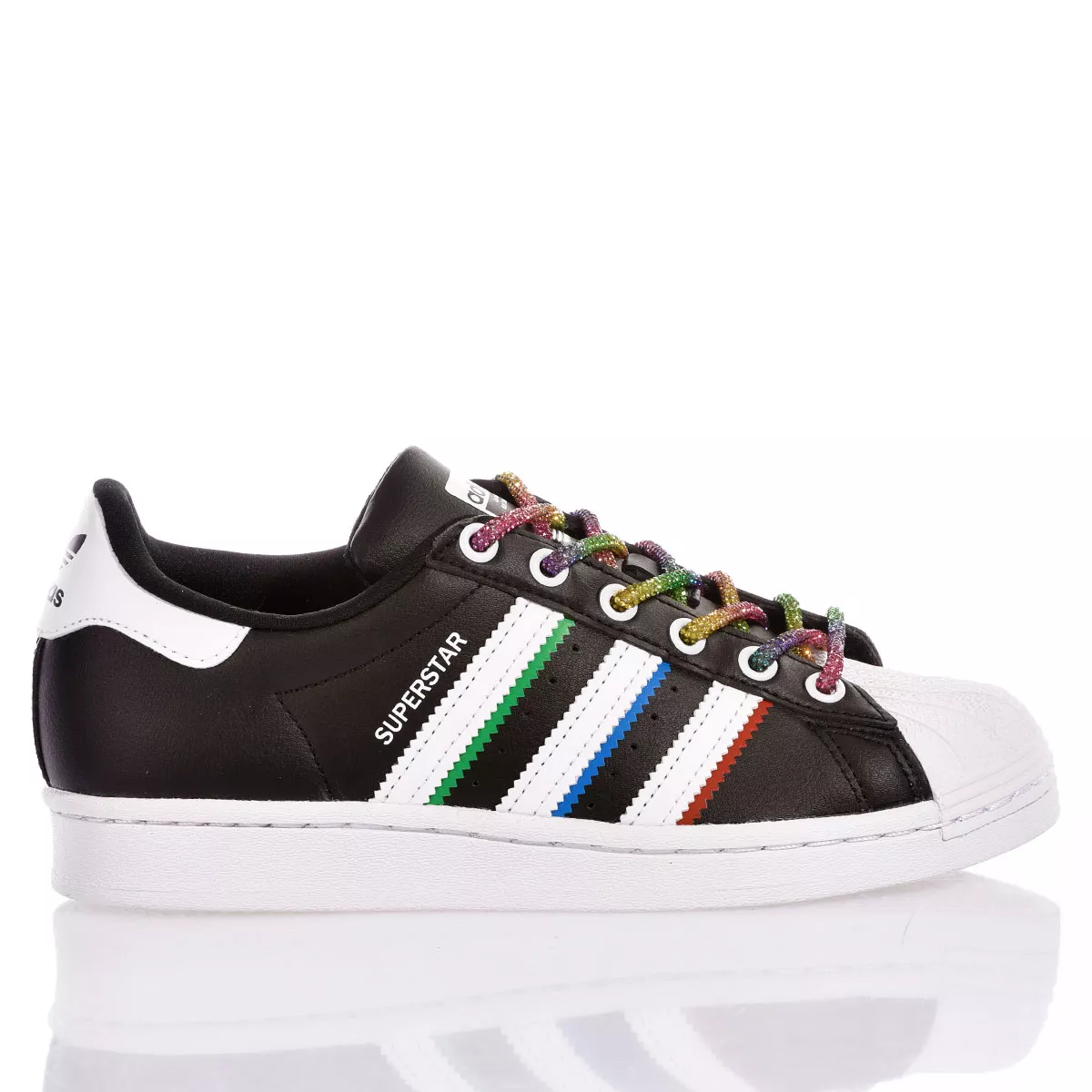 Adidas Superstar Black Rainbow Personalizzate