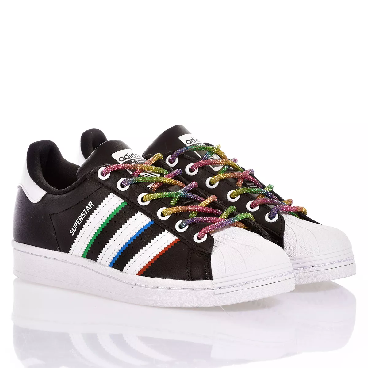 Adidas Superstar Black Rainbow  