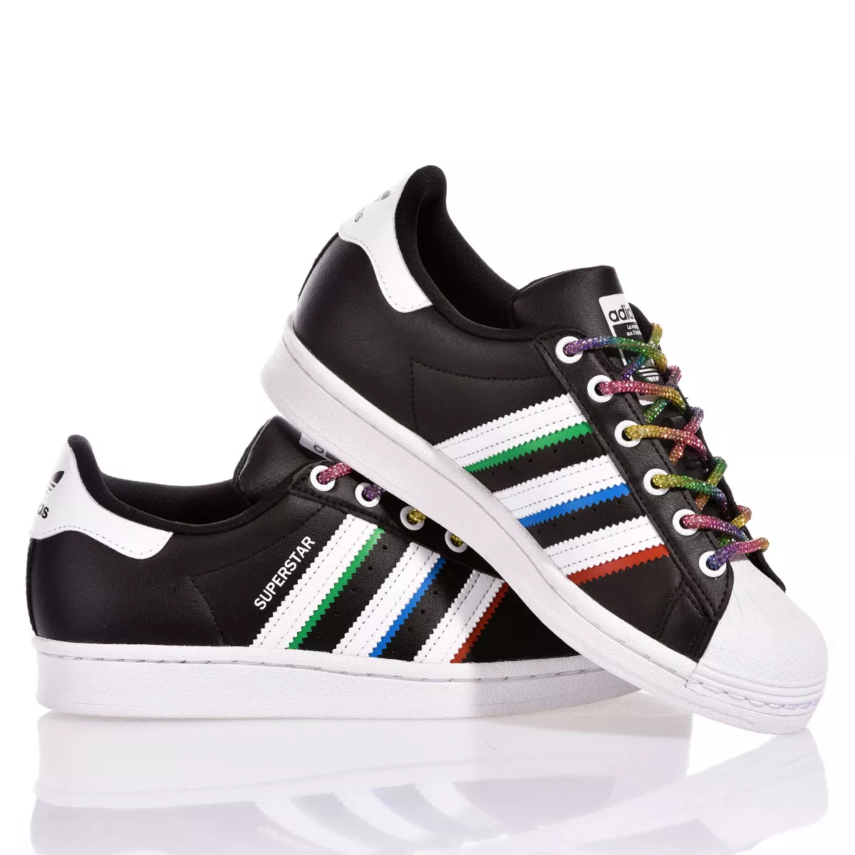 Adidas Superstar Black Rainbow  