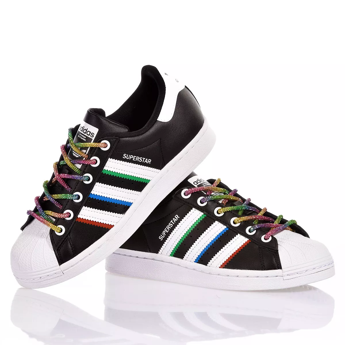 Adidas Superstar Black Rainbow  