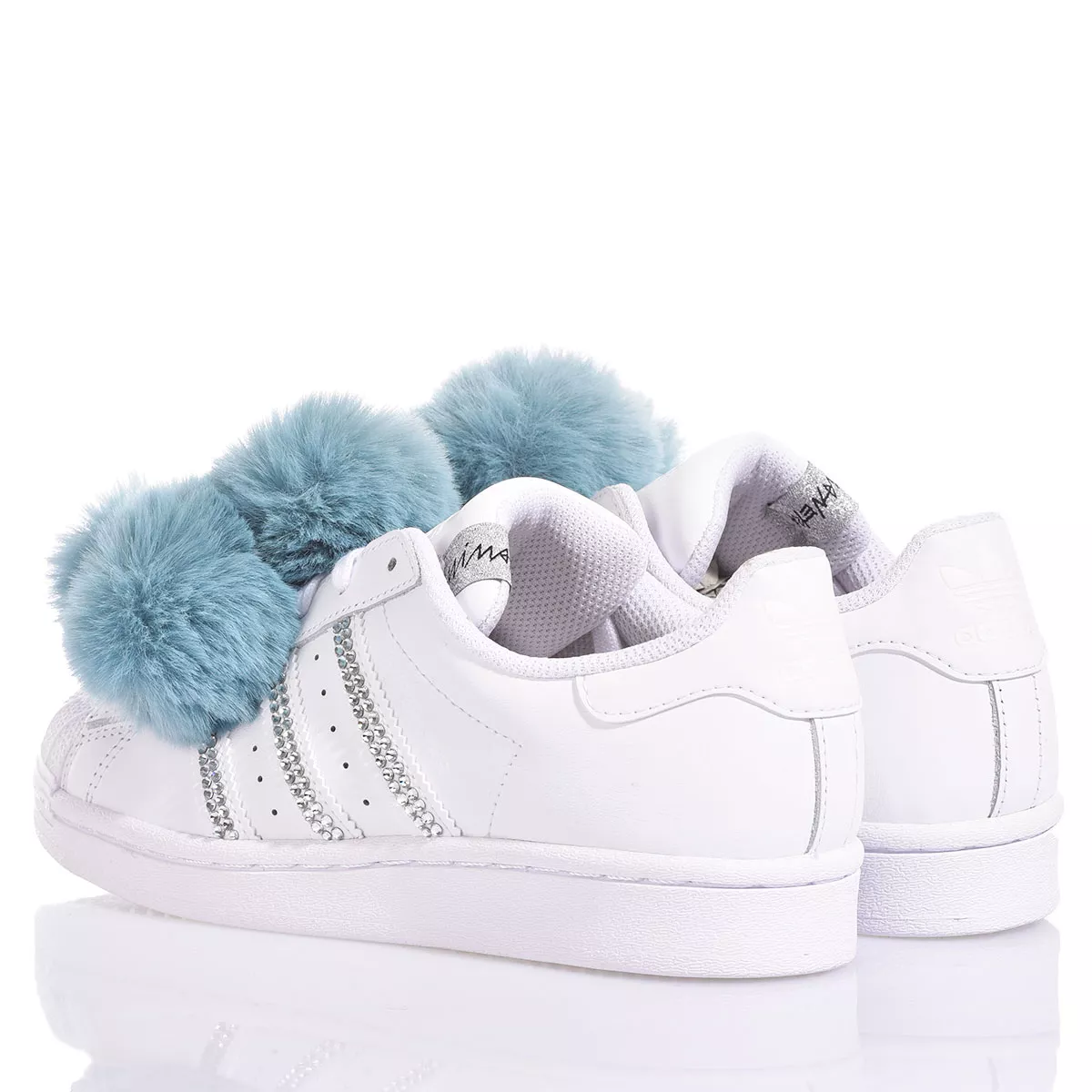 Adidas Superstar Blue Pom Pom  