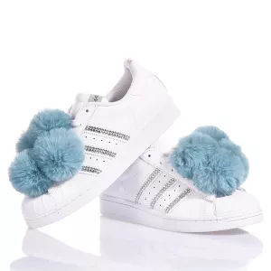 Adidas Superstar Blue Pom Pom