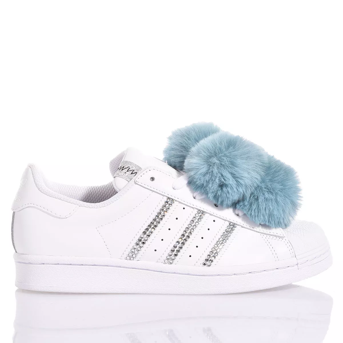 Adidas Superstar Blue Pom Pom  