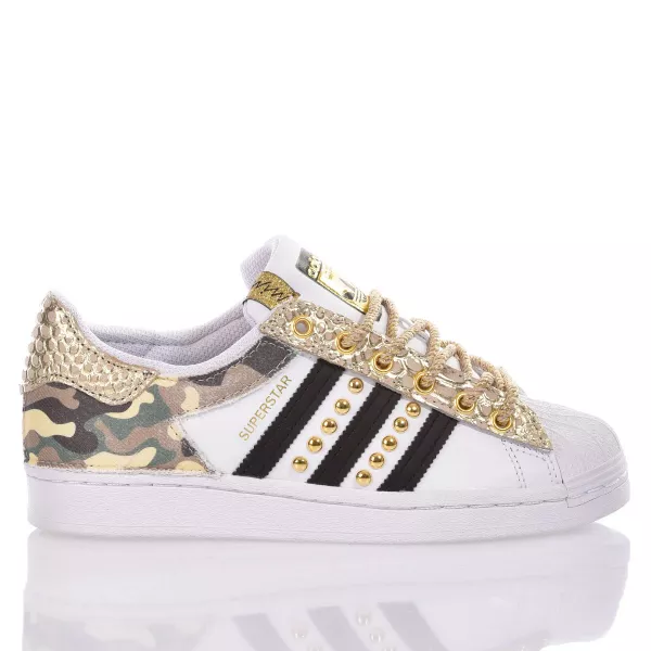 boom Eed Idioot Adidas Superstar Lady Camo Personalizzate