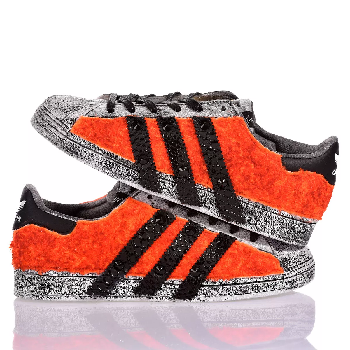 Adidas Superstar Orange Side Personalizzate