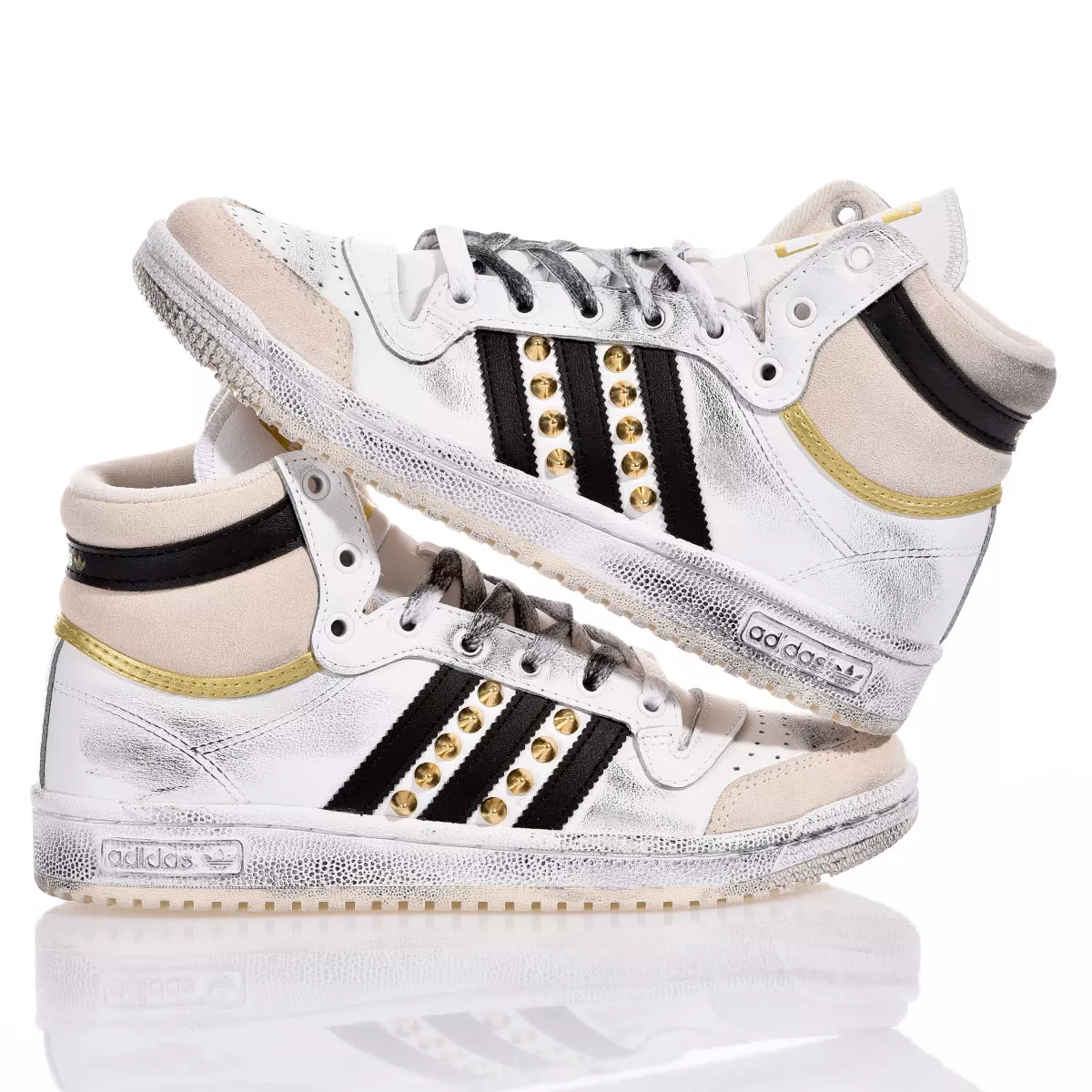 Adidas Top Ten Gold Studs  