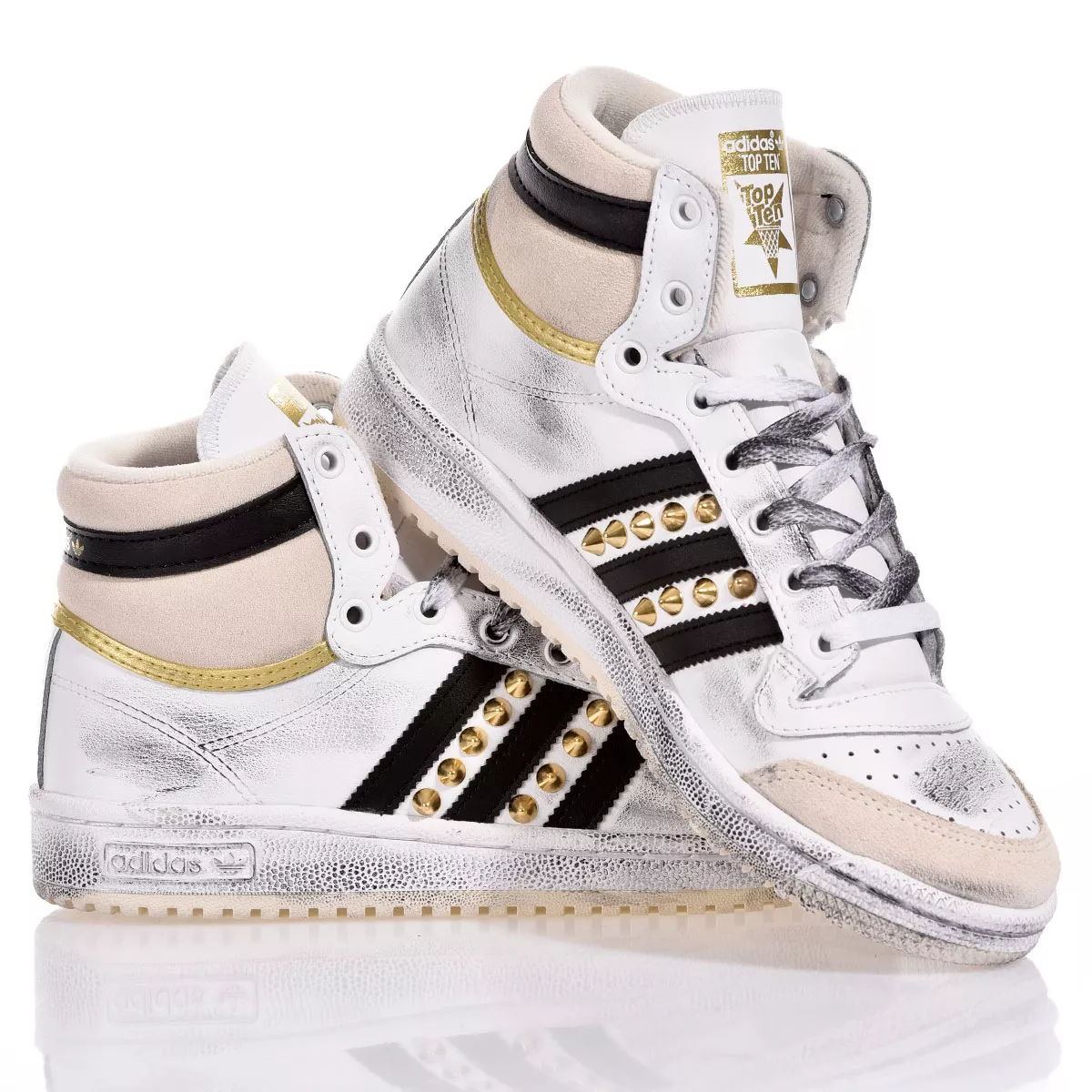 Adidas Top Ten Gold Studs  