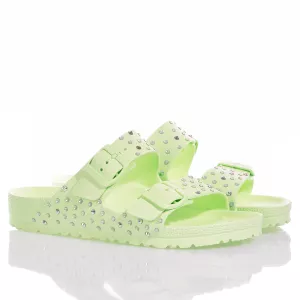 Birkenstock Arizona Lime Swarovski