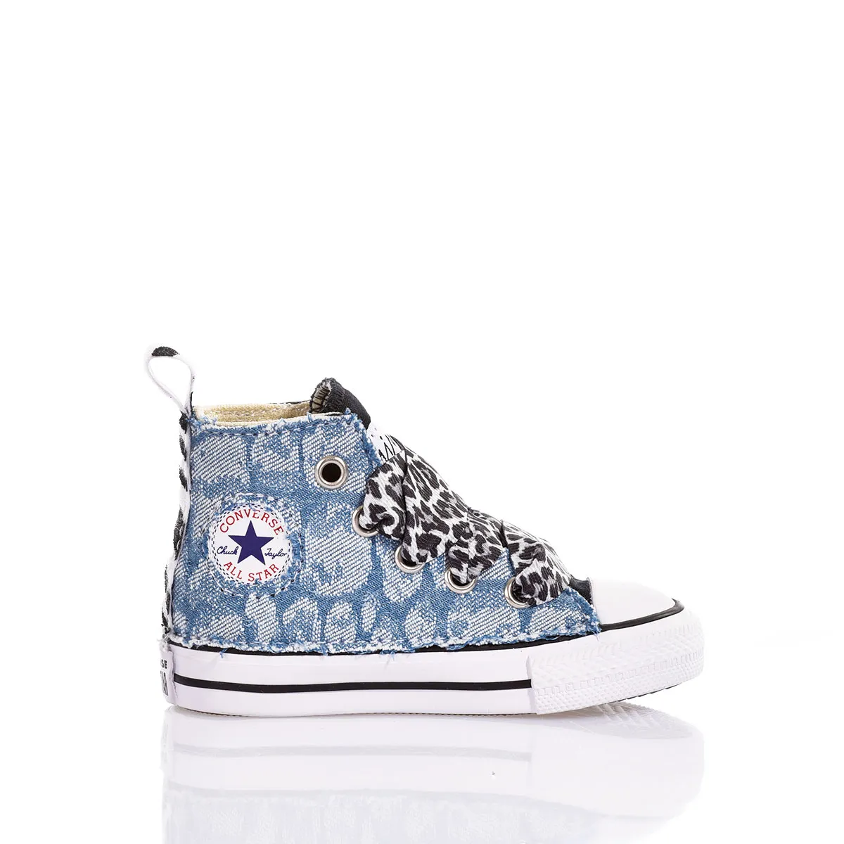 Converse Baby Denim Spark Chuck Taylor Hi Animalier, Glitter