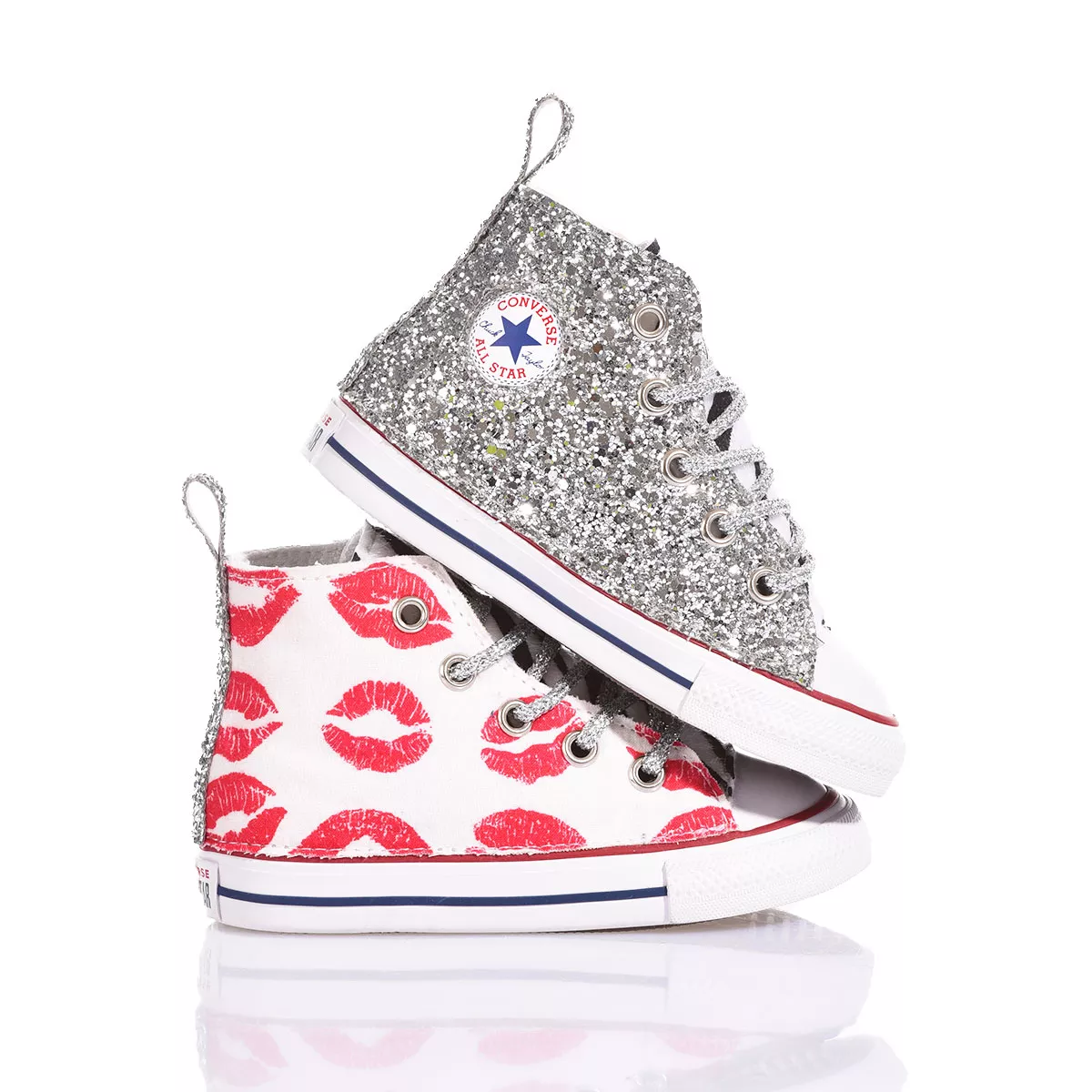 Converse Baby Glitter Kiss Chuck Taylor Hi Animalier, Glitzer, Special