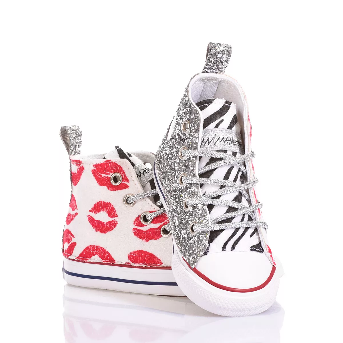 Converse Baby Glitter Kiss Chuck Taylor Hi Animalier, Glitzer, Special