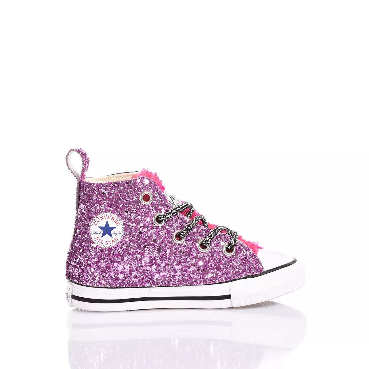 Converse Baby Pink Kilt Chuck taylor Hi Paillettes, Special