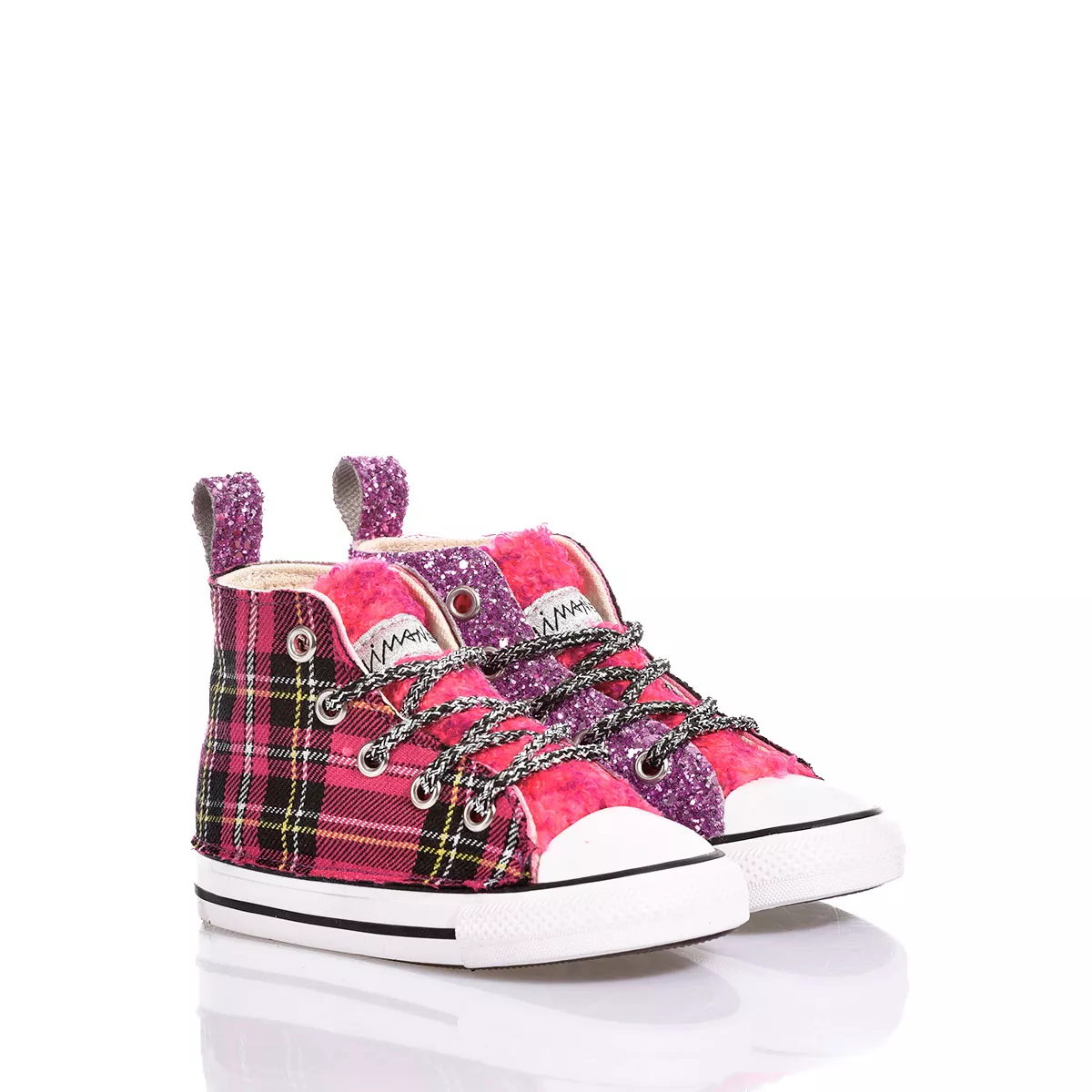 Converse Baby Pink Kilt Chuck taylor Hi Paillettes, Special