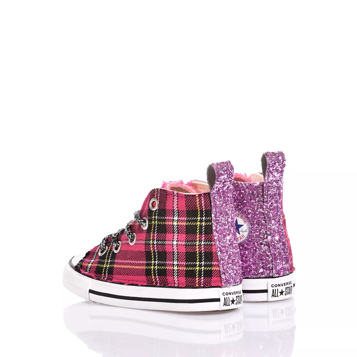 Converse Baby Pink Kilt Chuck taylor Hi Paillettes, Special