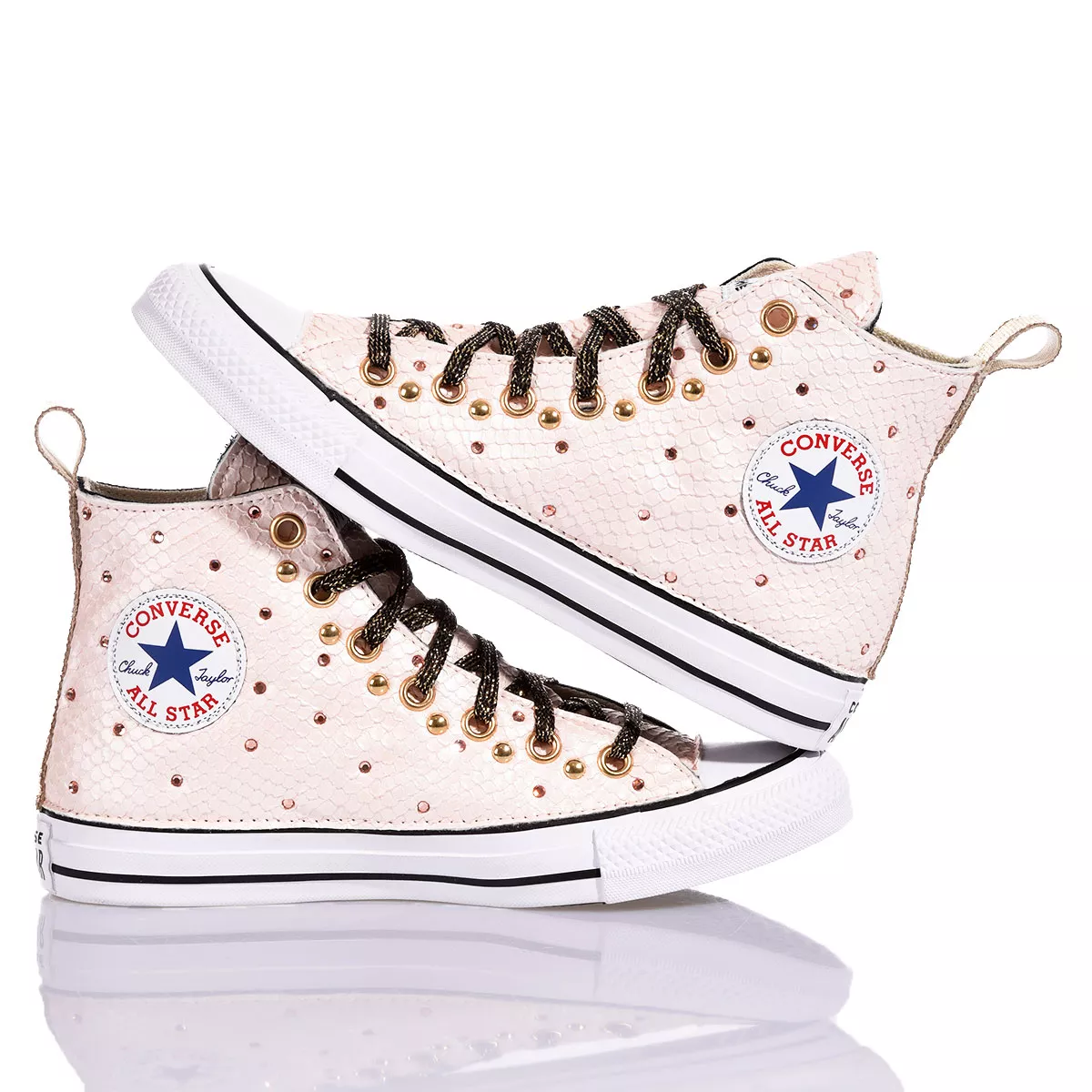 Converse Batu Gold Chuck Taylor High Top Studs, Special, Swarovski