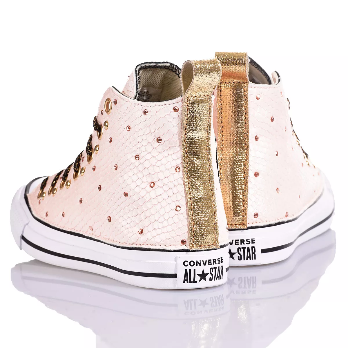 Converse Batu Gold Chuck Taylor Hi Borchie, Special, Swarovski