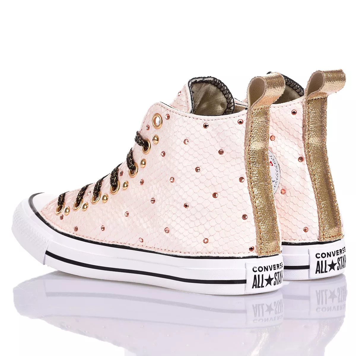 Converse Batu Gold Chuck Taylor Hi Borchie, Special, Swarovski