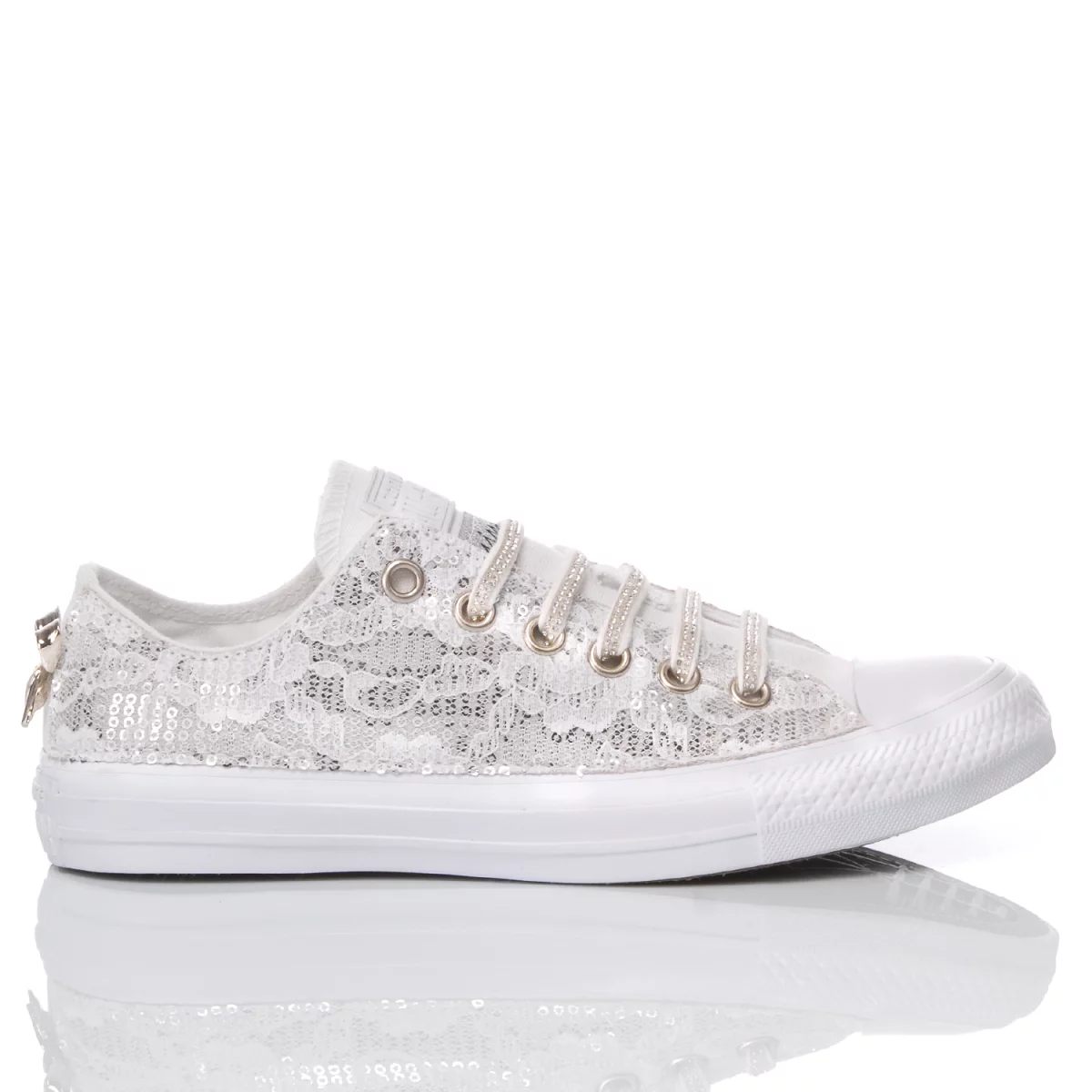 Converse Ox Glamour White Low Top koronka