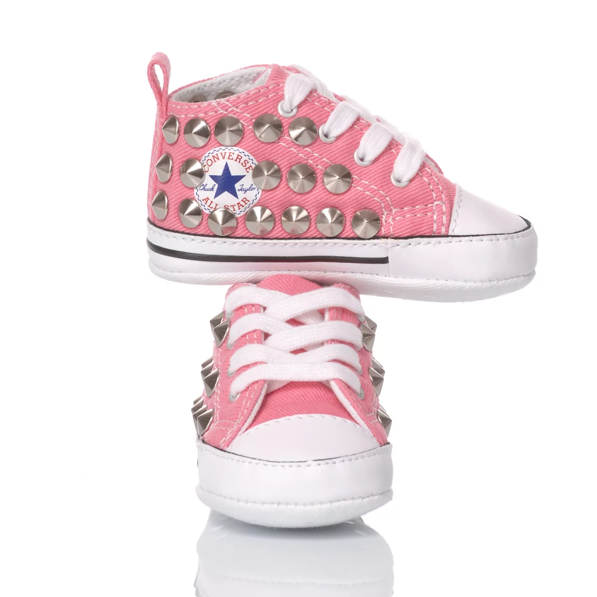 Converse Infant Nieten Pink Chuck Taylor Hi Stollen