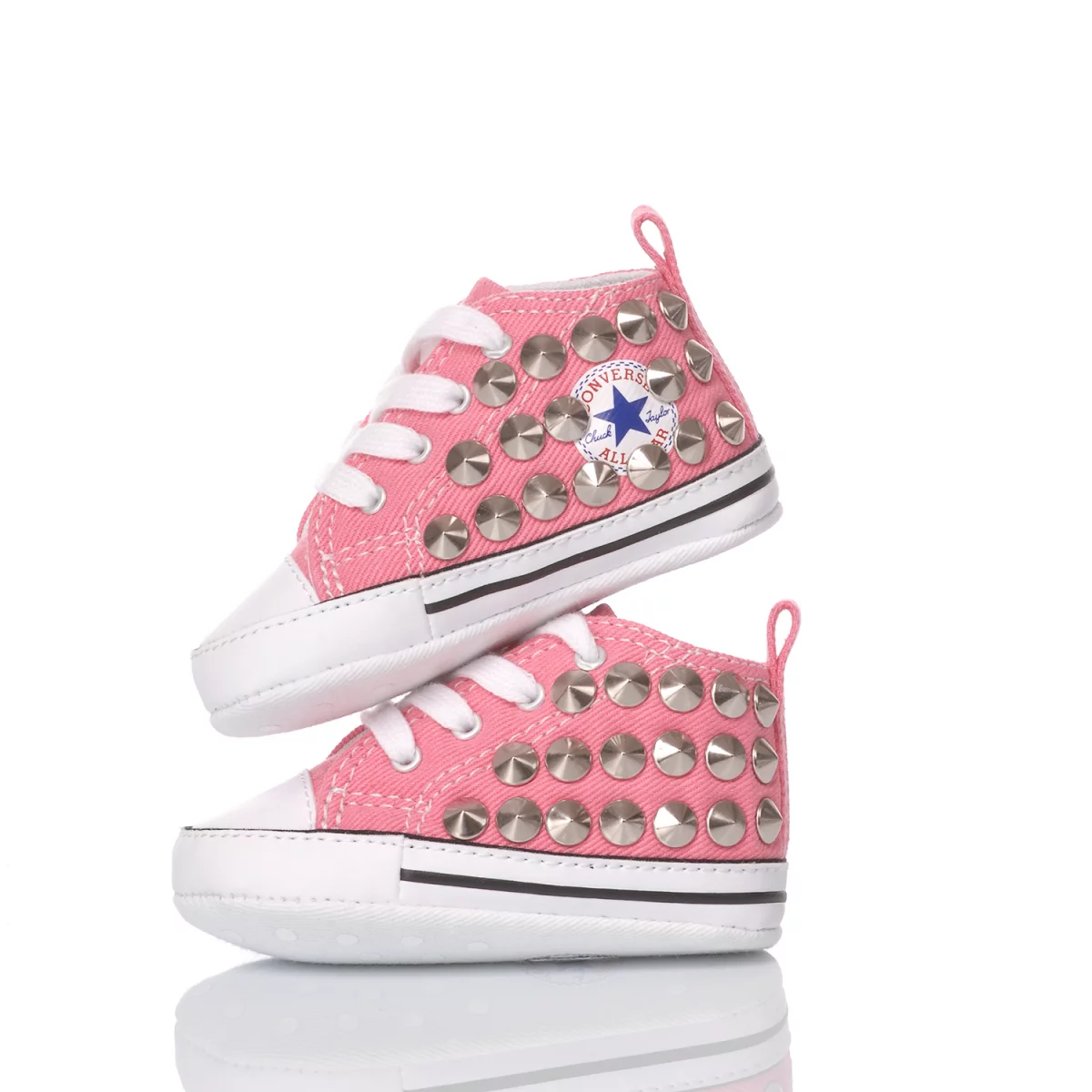 Converse Infant Nieten Pink Chuck Taylor Hi Stollen